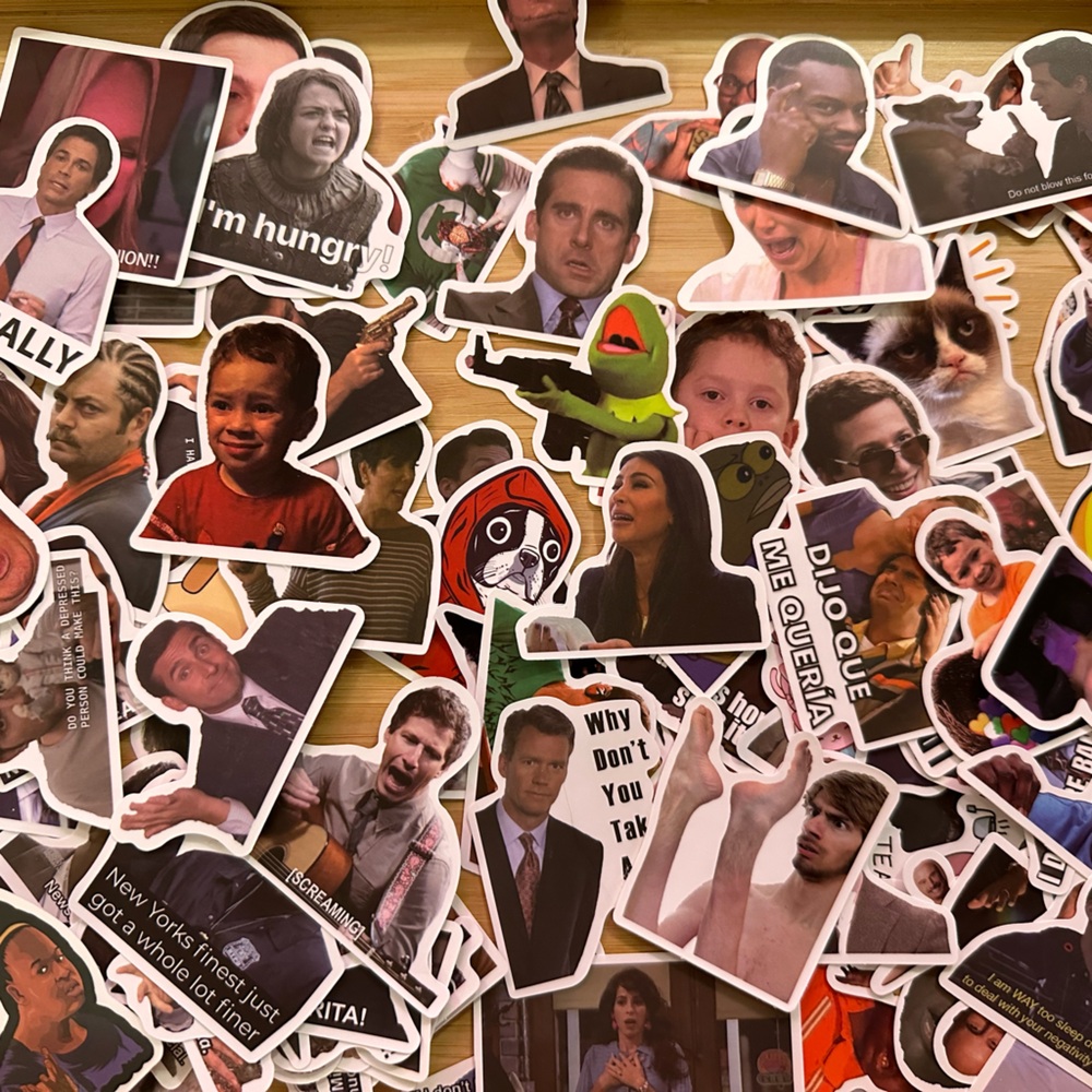 100 Stickers • TV Shows Pop Culture & Memes